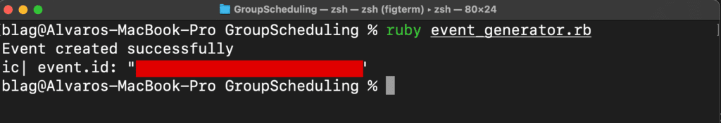 Running our Group scheduling with RUby