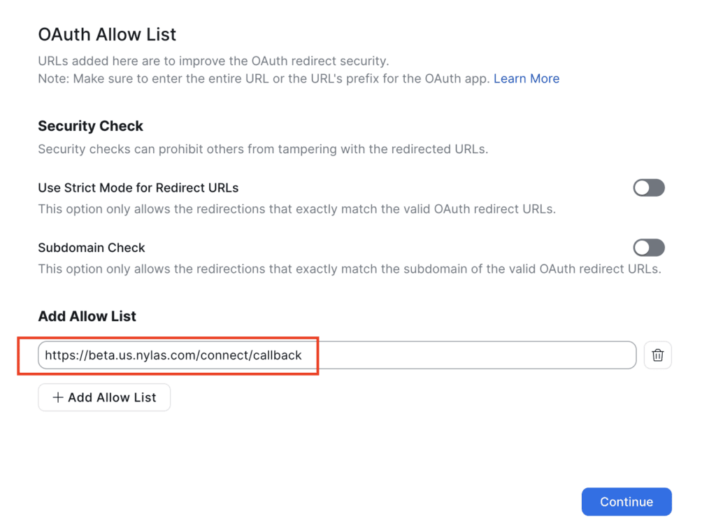 Add Allow List